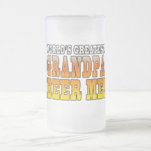 Lustige Großvater-weltbestes Großvater-Bier ich Mattglas Bierglas