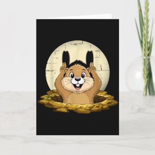Lustige Groundhog-Schatten-Puppe Froher Groundhog- Karte