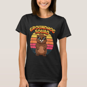 Lustige Groundhog-Truppe Frohen Groundhog-Tag 2025 T-Shirt