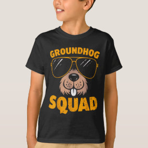 Lustige Groundhog-Truppe präsentiert Frohen Ground T-Shirt