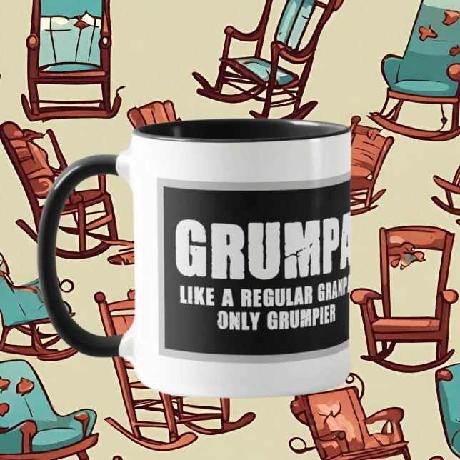 lustige grump Grandpa Wort Kunst hinzufügen Tasse (Von Creator hochgeladen)