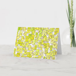 Lustige grüne Cartoon-Vögel Alles Gute zum Geburts Karte