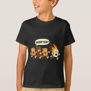 Lustige Gruppenumarmung Marshmallow Lagerfeuer Smo T-Shirt