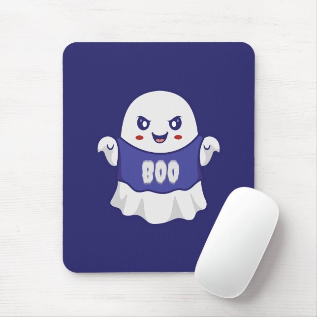 Lustige gruselige Geist-Illustrationsdesign Mousepad (Mit Mouse)
