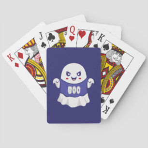 Lustige gruselige Geist-Illustrationsdesign Spielkarten