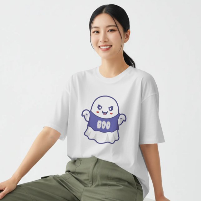 Lustige gruselige Geist-Illustrationsdesign T-Shirt (Von Creator hochgeladen)