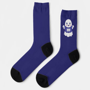 Lustige gruselige Geister-Illustrationsdesign Socken