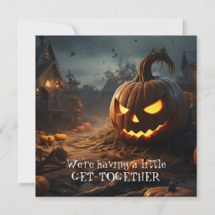Lustige Gruselige Geisterhaus Halloween Dinnerpart Einladung