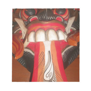 Lustige Gruselige Verrückte Zungen Halloween Maske Notizblock