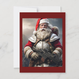 Lustige Gruselige Weihnachtsmann Ungezogen Liste Postkarte