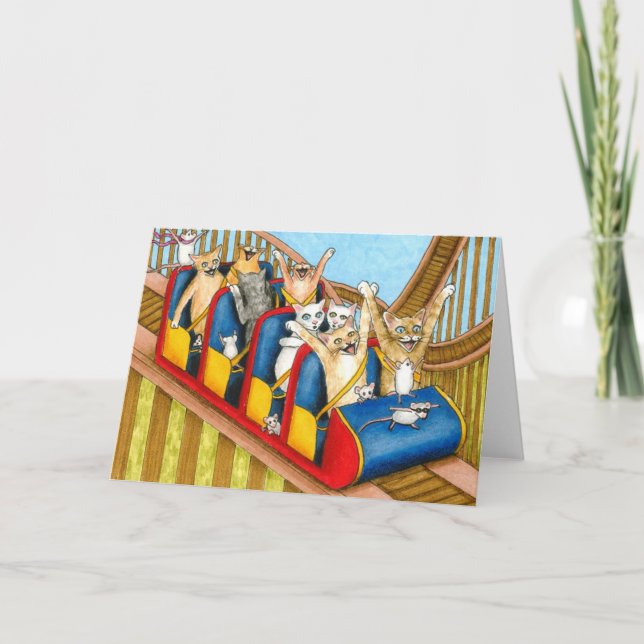 Lustige Gruß-Karte der Katzen-385 Karte (Vorderseite)