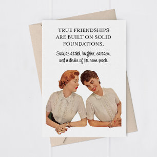Lustige Grußkarte für die Freundschaft zwischen er Dankeskarte