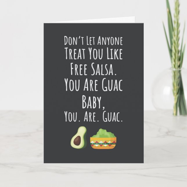 Lustige Guacamole Karten Avocado Frucht Humor (Vorderseite)