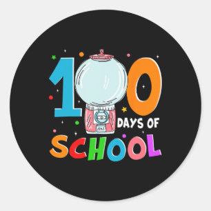 Lustige Gumbyll-Maschine 100 Tage Schul-Shirts Ki Runder Aufkleber