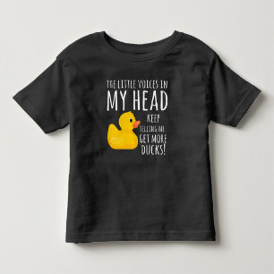Lustige Gummi Ente Kleine Stimmen in meinem Kopf Kleinkind T-shirt
