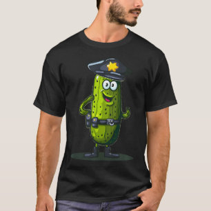 Lustige Gurke im Polizei-Outfit T-Shirt
