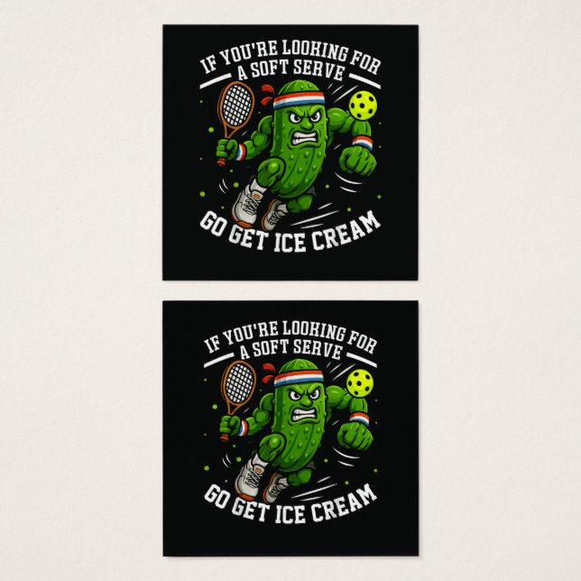 Lustige Gurke spielt Pickleball (Vorne & Hinten)