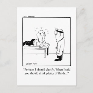 Lustige Gute-Besserung-Humor-Postkarte Postkarte