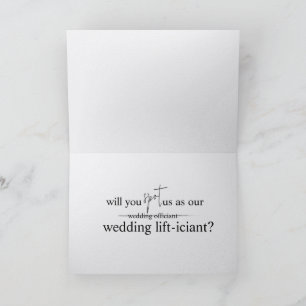 Lustige Gym-Hochzeitsantrag für den Trauzeugen Dankeskarte