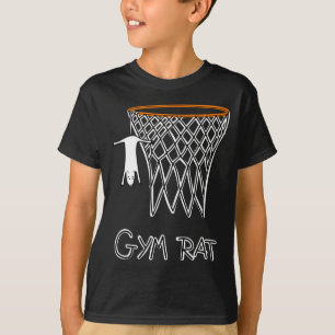 Lustige Gym-Ratte Basketballkorb  T-Shirt
