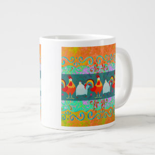 Lustige Hahn-Henne-flippige Huhn-Vieh-Geschenke Jumbo-Tasse