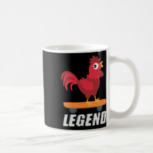 Lustige Hahn Legende Skateboard Huhn Skate Geschen Kaffeetasse