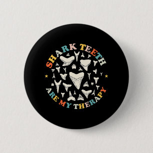 Lustige Haifischzähne sind meine Therapie Tier Fos Button
