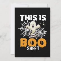 Lustige Halloween Boo Sheet Geist Grußkarte