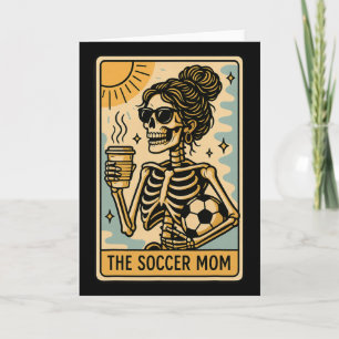Lustige Halloween-Fußball-Mama-Mom-Skelett-Tarotka Karte