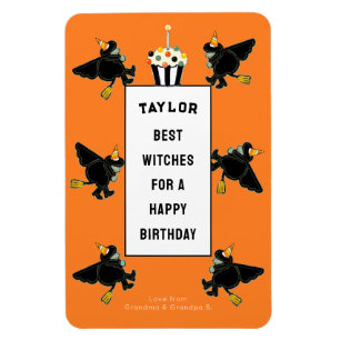 Lustige Halloween Geburtstagskarte personalisiert Magnet