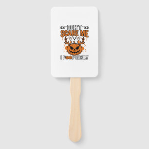 Lustige Halloween-Geist-Kürbis-Zitat-Vektor-Design Fächer