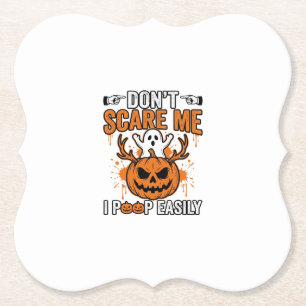 Lustige Halloween-Geist-Kürbis-Zitat-Vektor-Design Untersetzer