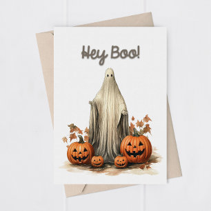 Lustige Halloween-Geister-Grußkarte Dankeskarte