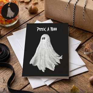 Lustige Halloween-Geister-Vergangenheits-Zeichnung Karte