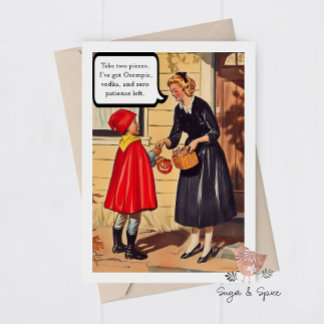 Lustige Halloween-Grußkarte für Erwachsene Mütter Dankeskarte