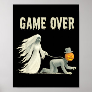Lustige Halloween-Hochzeit Junggesellinnenabschied Poster