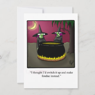 Lustige Halloween-Humor-Grußkarte Feiertagskarte