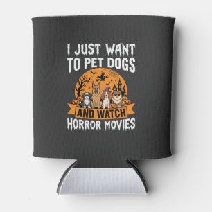 Lustige Halloween-Hunde-Horrorfilme-Vektor Dosenkühler