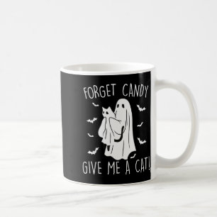 Lustige Halloween-Katze Geist Vergisst Süßigkeiten Kaffeetasse