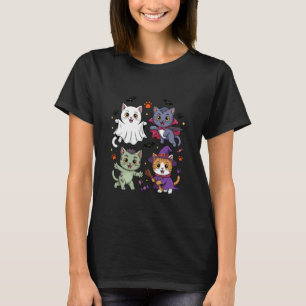 Lustige Halloween-Katzen in Kostümen T-Shirt