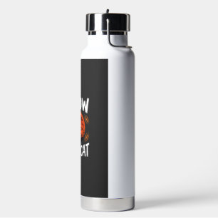 Lustige Halloween-Katzen-Mond-Silhouette Grafik Trinkflasche