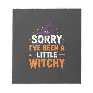 Lustige Halloween-Kleine-Hexen-Zitat-Design Notizblock
