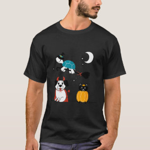 Lustige Halloween-Kostüme für Haustiere Hund schwa T-Shirt
