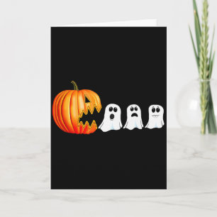 Lustige Halloween-Kürbis-Geister Jack O Lantern Karte