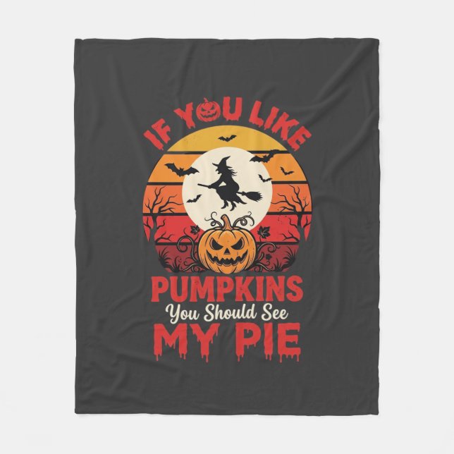 Lustige Halloween-Kürbiskuchen-Design_1 Fleecedecke (Vorderseite)