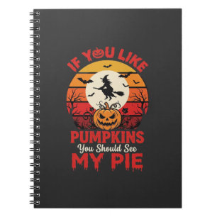 Lustige Halloween-Kürbiskuchen-Design_1 Notizblock