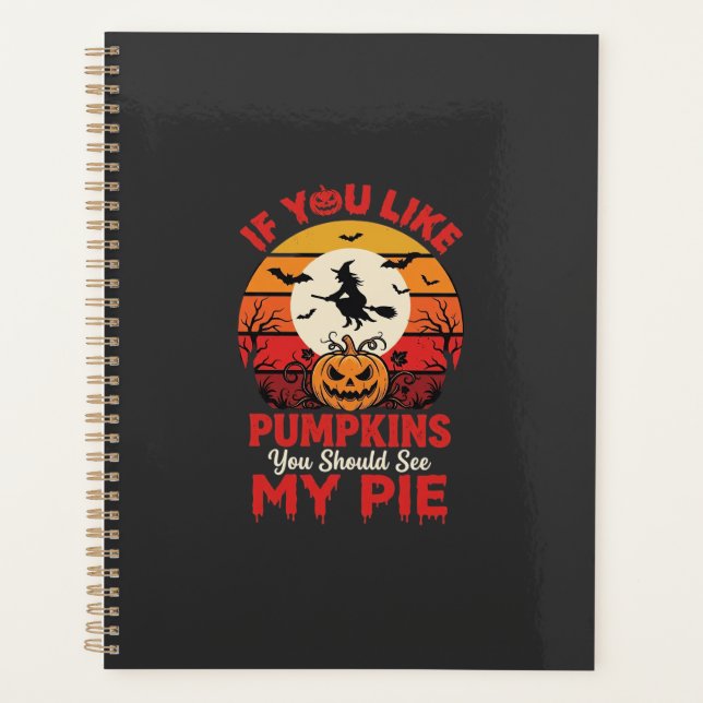 Lustige Halloween-Kürbiskuchen-Design_1 Planer (Vorderseite)