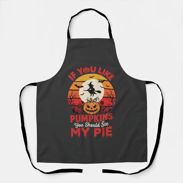 Lustige Halloween-Kürbiskuchen-Design_1 Schürze (Vorderseite)