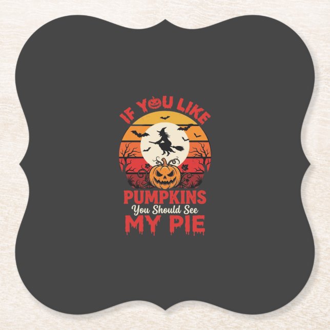 Lustige Halloween-Kürbiskuchen-Design_1 Untersetzer (Vorderseite)