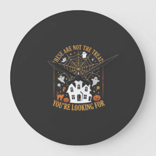 Lustige Halloween-Leckereien Geist Geisterhaus Des Große Wanduhr